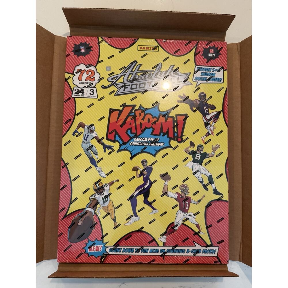 2024 Panini Absolute Kaboom! Football Countdown Calendar Factory Sealed Box
